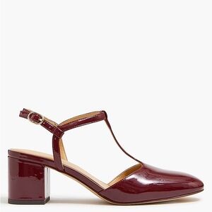 - J Crew Gold T-strap heels CD246